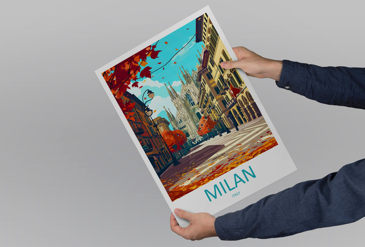 Milan Travel Print Wall Art Milan Wall Hanging Home Décor Milan Gift Art Lovers Spain Art Lover Gift Milan Wall Décor Ibiza Spain Print