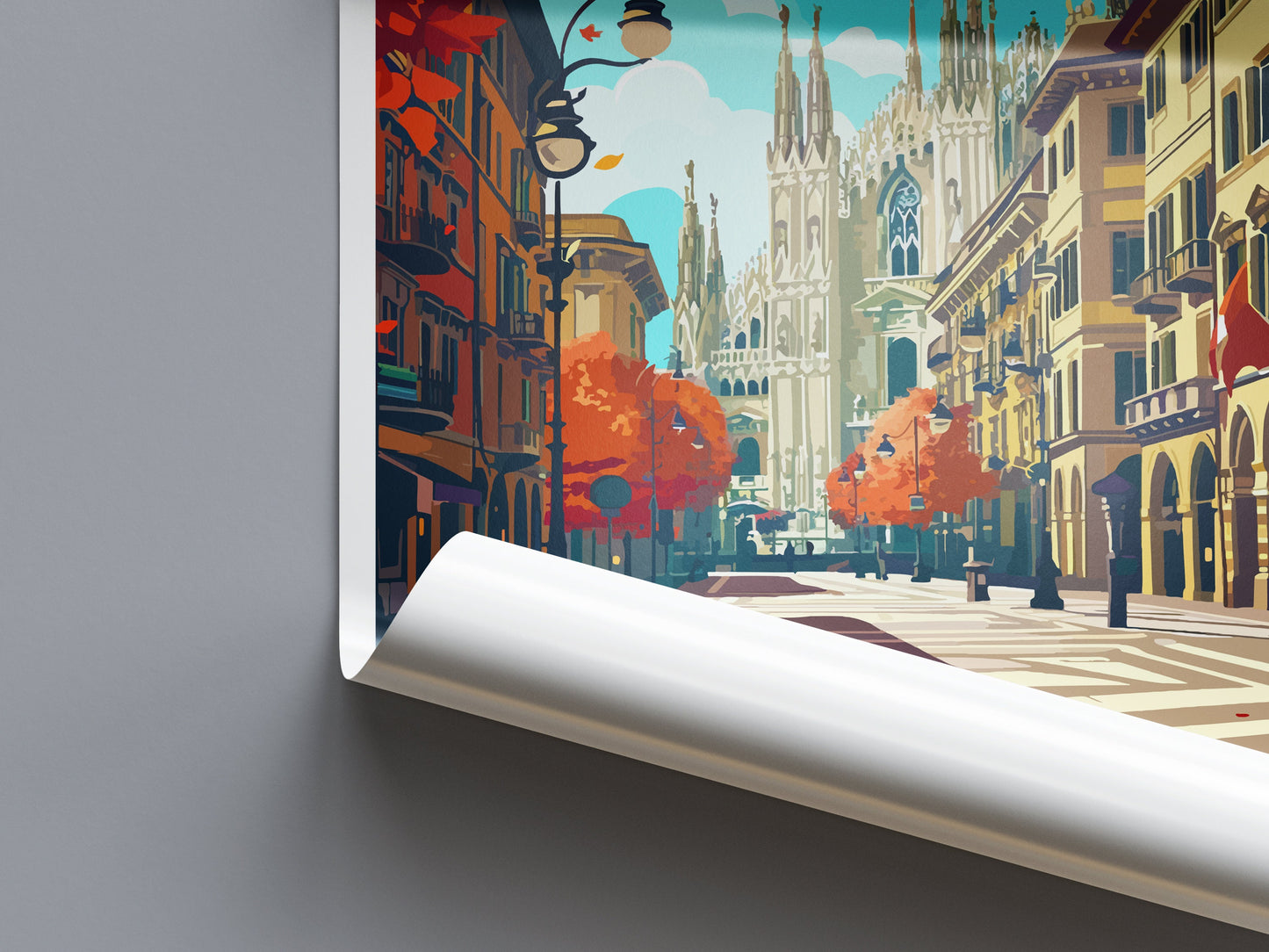 Milan Travel Print Wall Art Milan Wall Hanging Home Décor Milan Gift Art Lovers Spain Art Lover Gift Milan Wall Décor Ibiza Spain Print