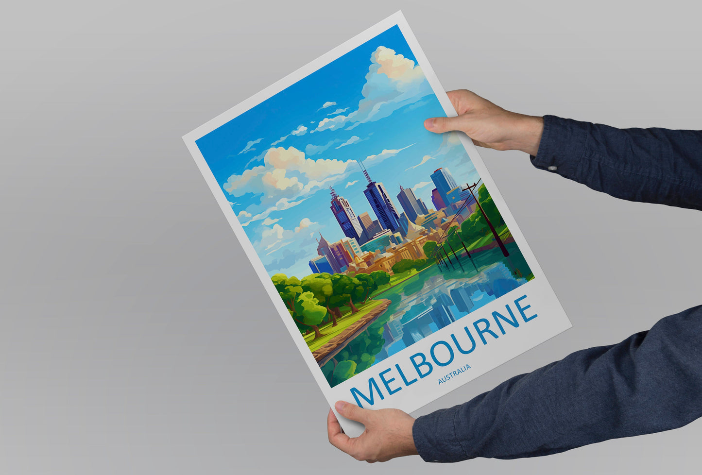 Melbourne Travel Print Wall Art Melbourne Wall Hanging Home Décor Melbourne Gift Art Lovers Wall Art Australia Travel Print