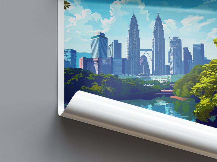 Kuala Lumpur Travel Print Wall Decor Kuala Lumpur Poster Kuala Lumpur Travel Print Art Kuala Lumpur Illustration Malaysia