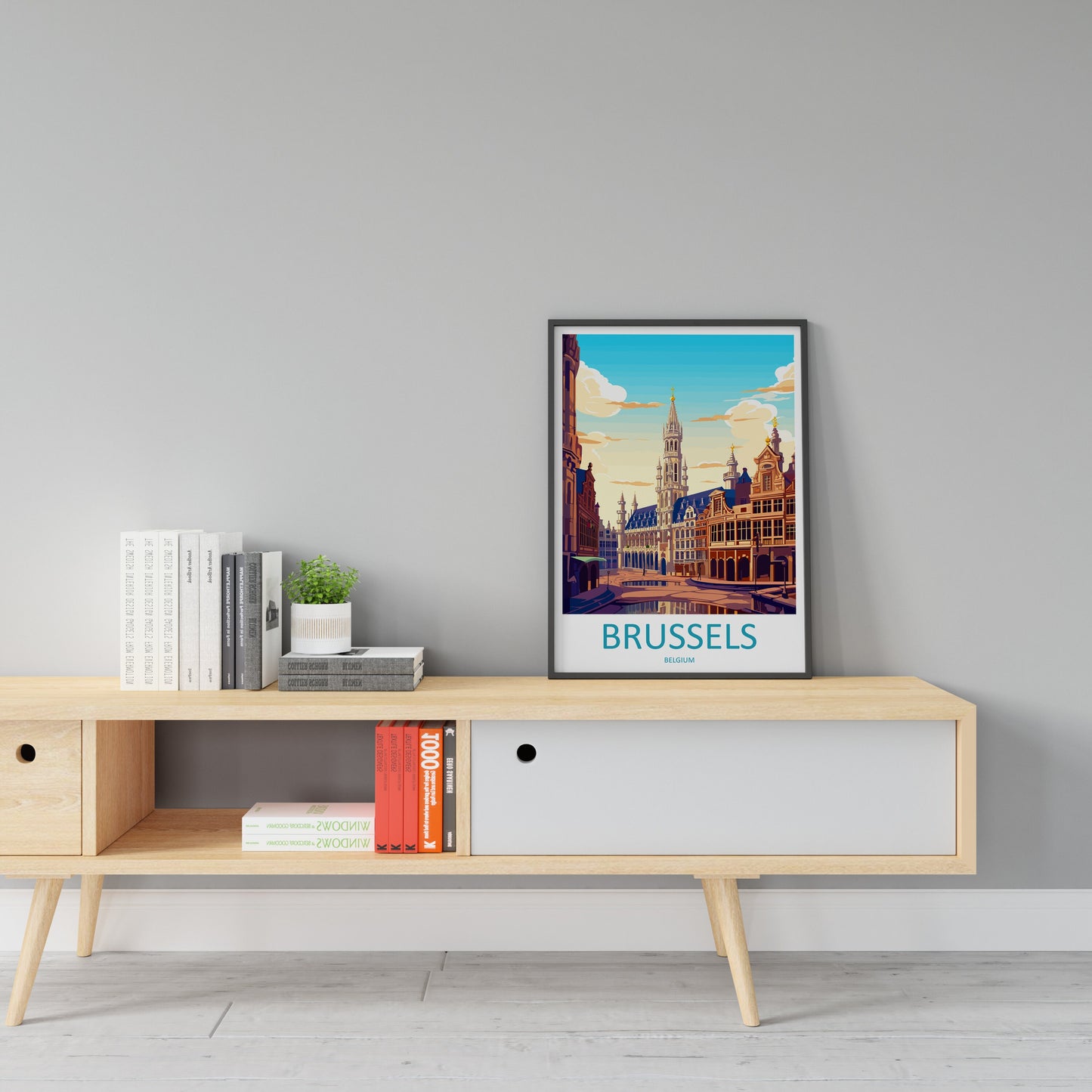 Brussels Travel Print Wall Art Brussels Wall Hanging Home Décor Brussels Gift Art Lovers Belgium Art Lover Gift Brussels Wall Décor