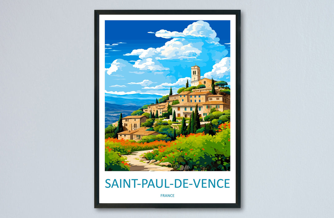 Saint-Paul-De-Vence Travel Print Wall Art Saint-Paul-De-Vence Wall Hanging Home Décor Saint-Paul-De-Vence Gift Art Lovers France Art Lover