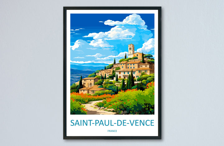 Saint-Paul-De-Vence Travel Print Wall Art Saint-Paul-De-Vence Wall Hanging Home Décor Saint-Paul-De-Vence Gift Art Lovers France Art Lover