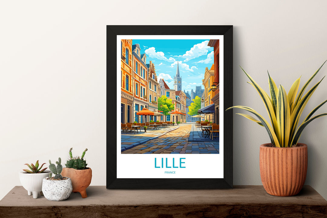 Lille Travel Print Wall Art Lille Wall Hanging Home Décor Lille Gift Art Lovers France Art Lover Gift Lille Print