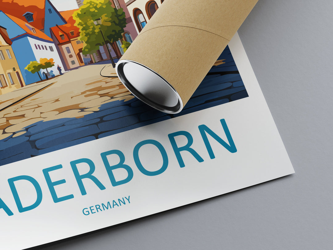 Paderborn Travel Print Wall Art Paderborn Wall Hanging Home Decoration Paderborn Gift Art Lovers Wall Art Print Art Paderborn Germany Poster