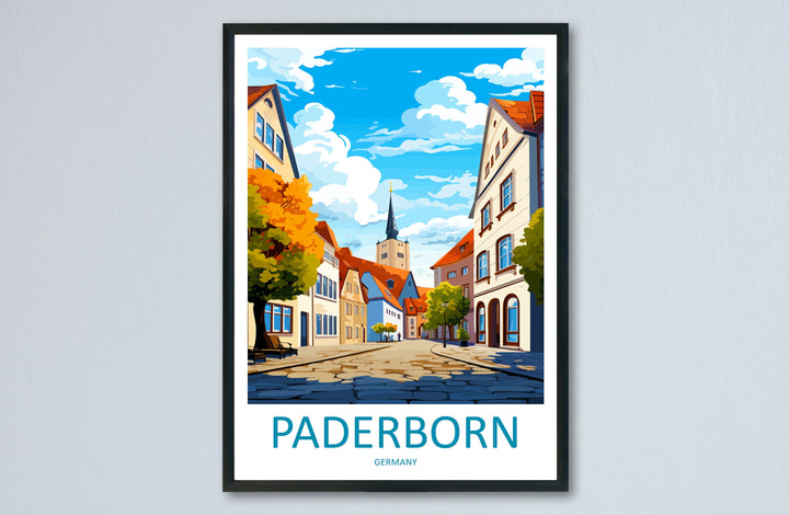 Paderborn Travel Print Wall Art Paderborn Wall Hanging Home Decoration Paderborn Gift Art Lovers Wall Art Print Art Paderborn Germany Poster