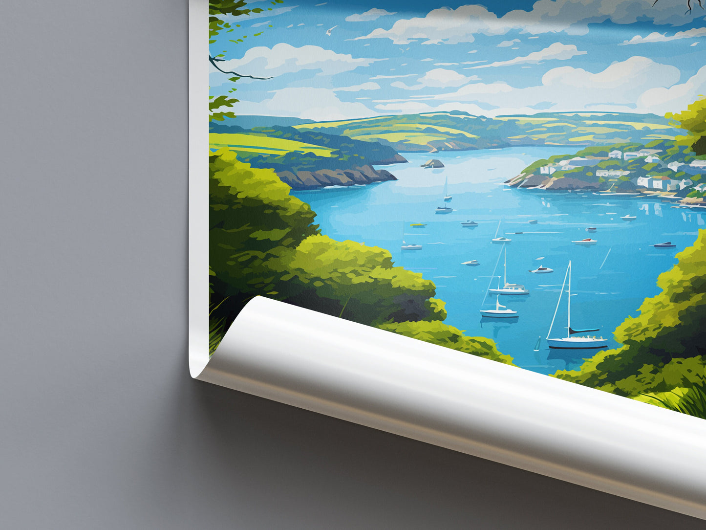 Salcombe Travel Print Wall Art Salcombe Wall Hanging Home Décor Salcombe Gift Art Lovers England Art Lover Gift Salcombe Art Poster
