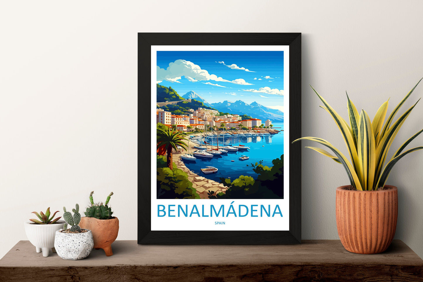 Benalmádena Travel Print Wall Art Benalmádena Wall Hanging Home Décor Benalmádena Gift Art Lovers Spain Art Lover Gift Print