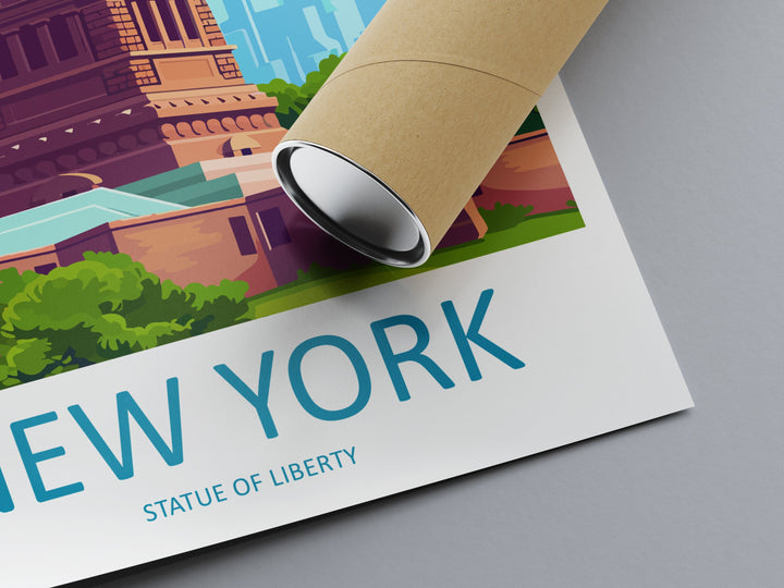 New York Travel Print Wall Art New York Wall Hanging Home Décor New York Gift Art Lovers New York State Art Gift Lover Statue Of Liberty