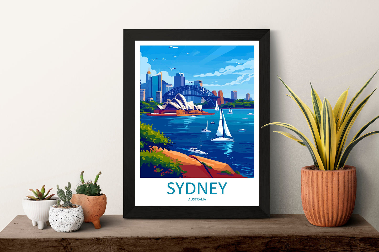 Sydney Opera House Travel Print Wall Art Sydney Wall Hanging Home Décor Sydney Gift Art Lovers Wall Art Australia Travel Print Opera House