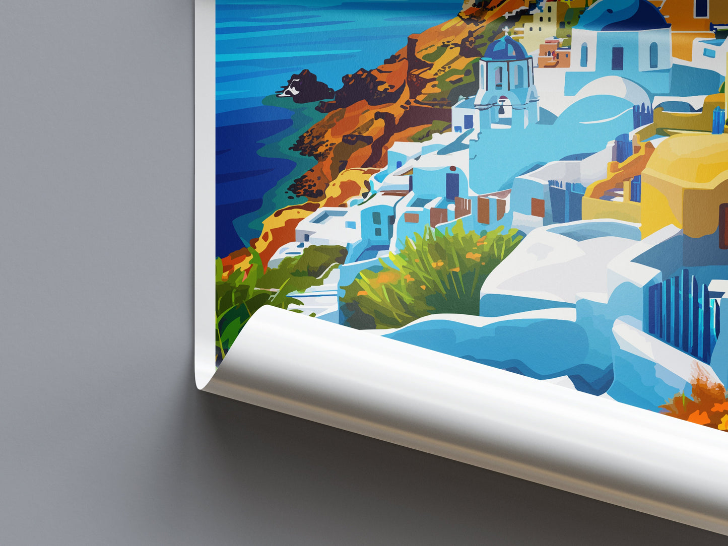 Santorini Travel Print Wall Art Santorini Greece Wall Hanging Home Decoration Santorini Gift Art Lovers Wall Art Print Santorini Greek Print