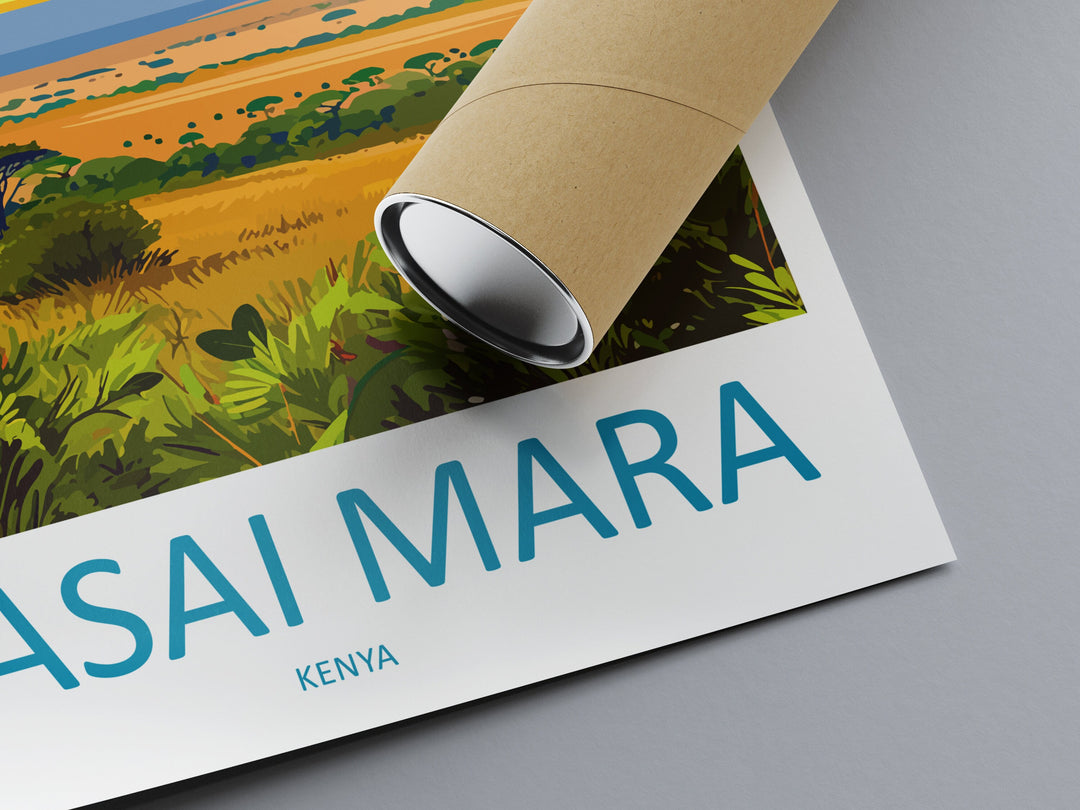 Masai Mara Travel Print Wall Art Masai Mara Wall Hanging Home Décor Masai Mara Gift Art Lovers Kenya Art Lover Gift Kenya Travel Print