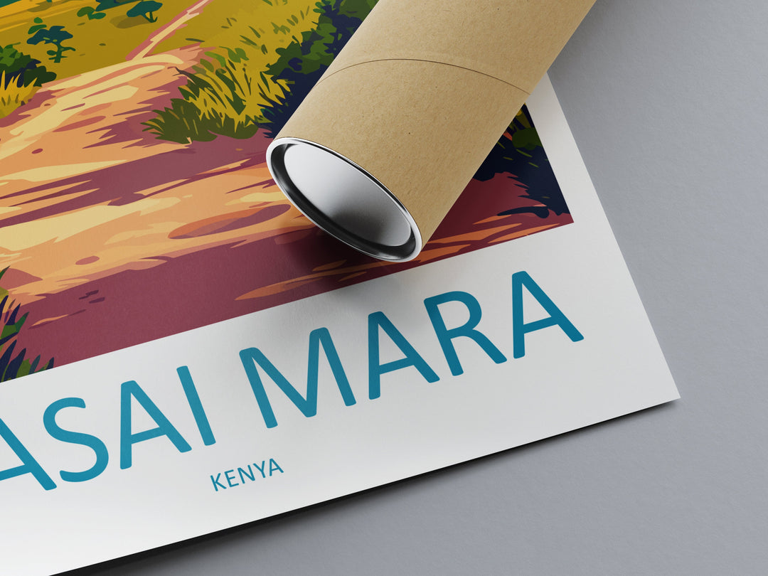 Masai Mara Travel Print Wall Art Masai Mara Wall Hanging Home Décor Masai Mara Gift Art Lovers Kenya Art Lover Gift Kenya Travel Print