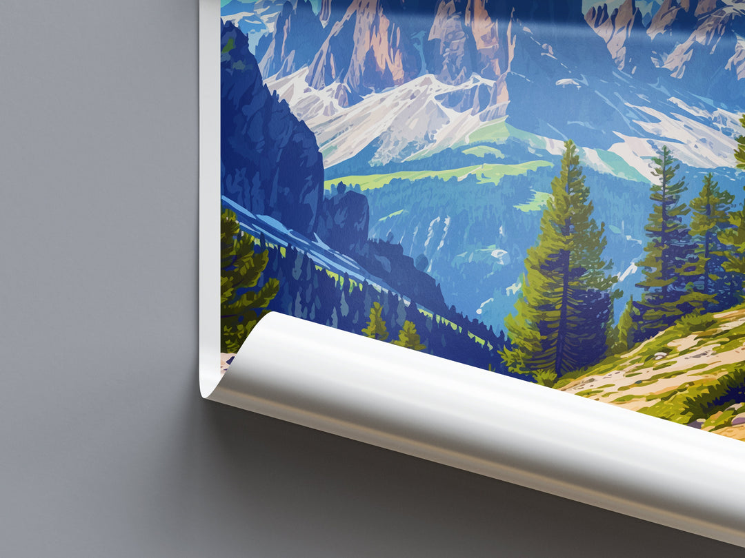 Dolomites Travel Print Dolomites Home Décor Dolomitic Alps Art Print Dolomite Mountains Room Print For Italian Mountains Gift Art Poster Art