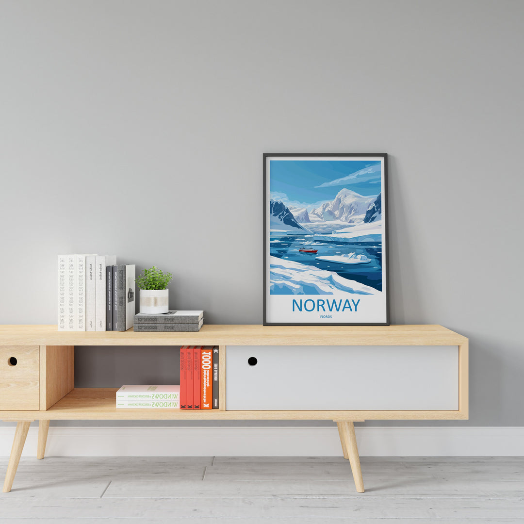 The Fjords Travel Print The Fjords Norway Home Décor The Fjords Art Print Norwegian Mountains Room Print For Scandinavian Mountains Gift Art