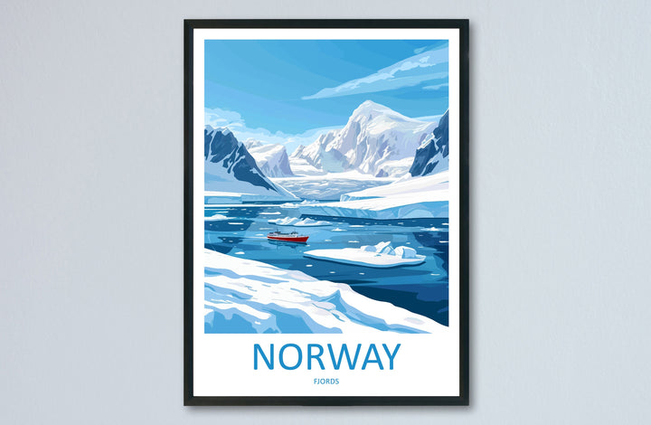 The Fjords Travel Print The Fjords Norway Home Décor The Fjords Art Print Norwegian Mountains Room Print For Scandinavian Mountains Gift Art