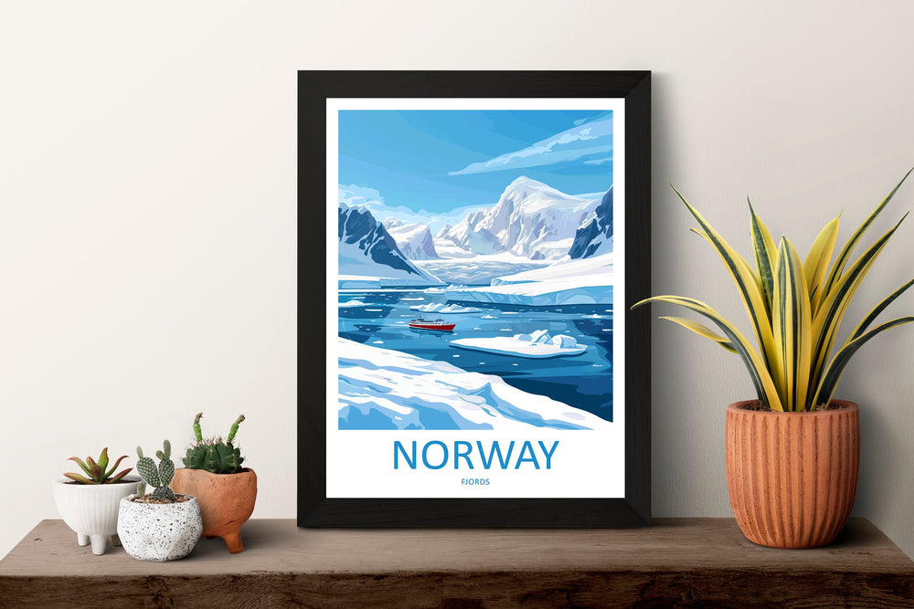 The Fjords Travel Print The Fjords Norway Home Décor The Fjords Art Print Norwegian Mountains Room Print For Scandinavian Mountains Gift Art