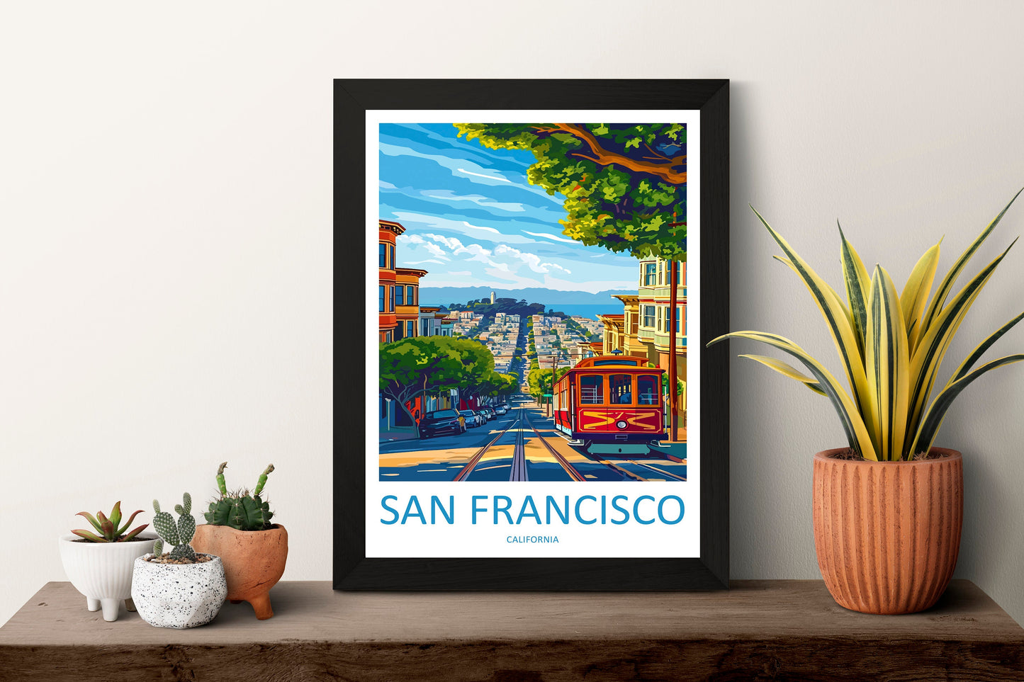 San Francisco Travel Print Wall Art San Francisco Wall Hanging Home Décor San Francisco Gift Art Lovers California Art Lover Gift