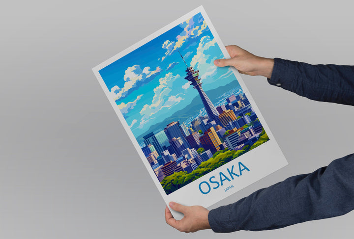 Osaka Travel Print Wall Art Osaka Wall Hanging Home Décor Osaka Gift Art Lovers Osaka Art Lover Gift Osaka Travel Gift Japan