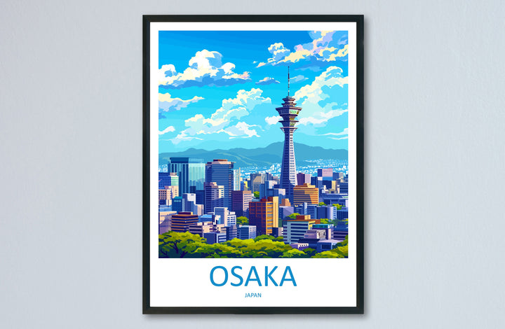 Osaka Travel Print Wall Art Osaka Wall Hanging Home Décor Osaka Gift Art Lovers Osaka Art Lover Gift Osaka Travel Gift Japan