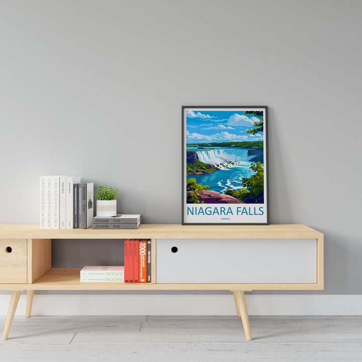 Niagara Falls Travel Print Wall Art Niagara Falls Wall Hanging Home Décor Niagara Falls Gift Art Lovers New York State Art Gift Lover Print