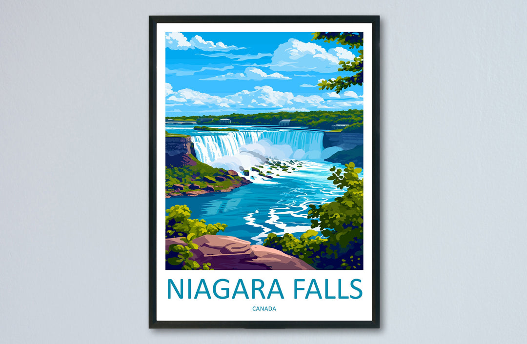 Niagara Falls Travel Print Wall Art Niagara Falls Wall Hanging Home Décor Niagara Falls Gift Art Lovers New York State Art Gift Lover Print