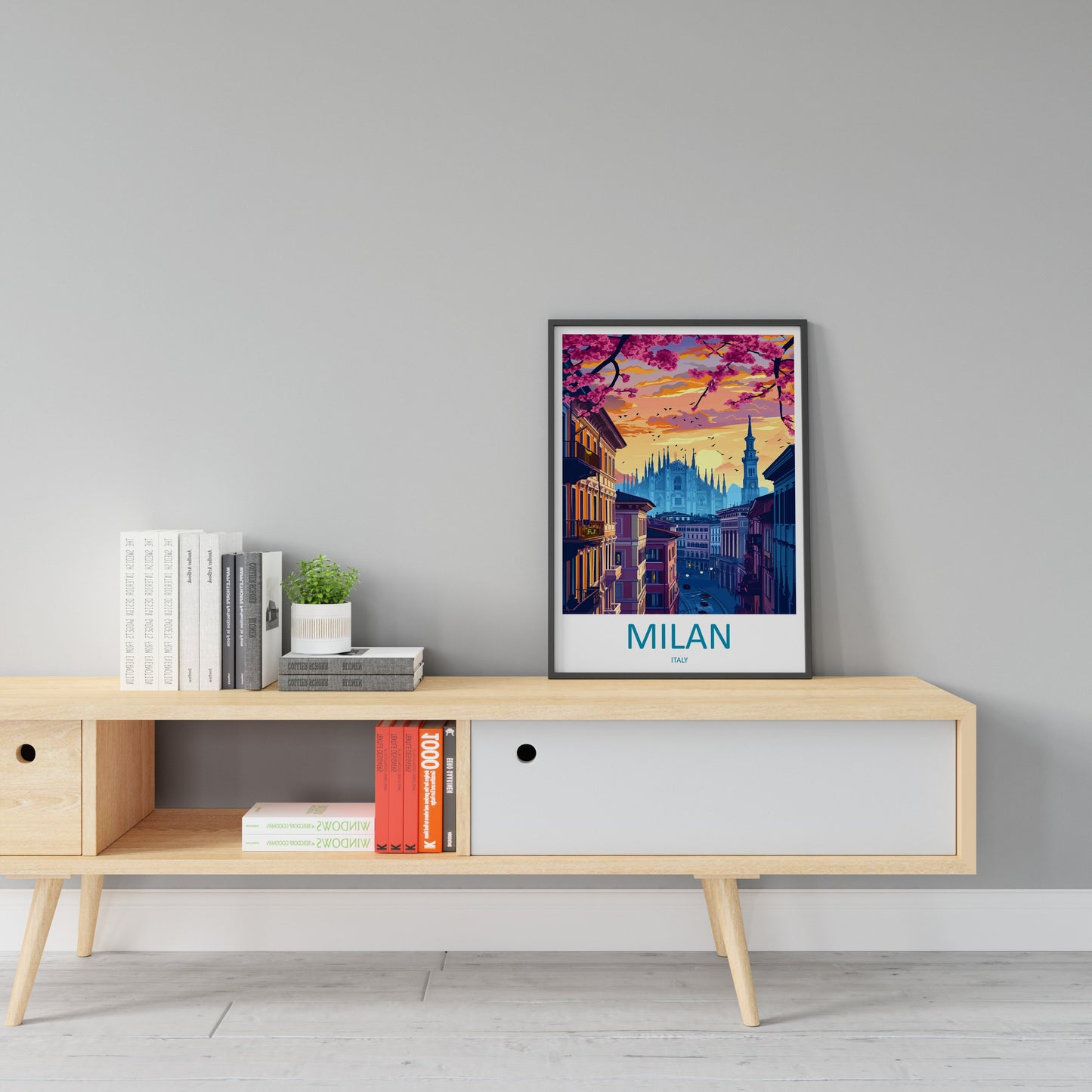 Milan Travel Print Wall Art Milan Wall Hanging Home Décor Milan Gift Art Lovers Spain Art Lover Gift Milan Wall Décor Ibiza Spain Print