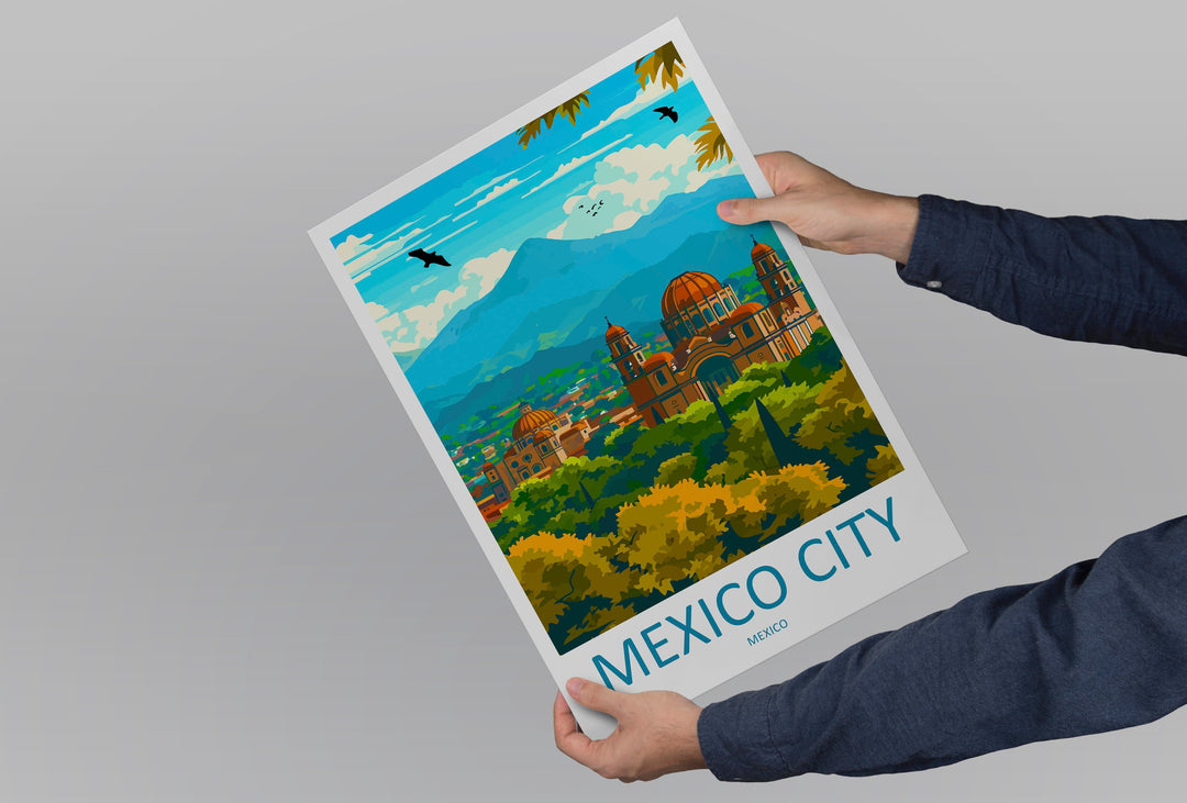 Mexico City Travel Print Wall Art Mexico City Wall Hanging Home Decoration Mexico City Gift Art Lovers Wall Art Print Art Mexico City Print