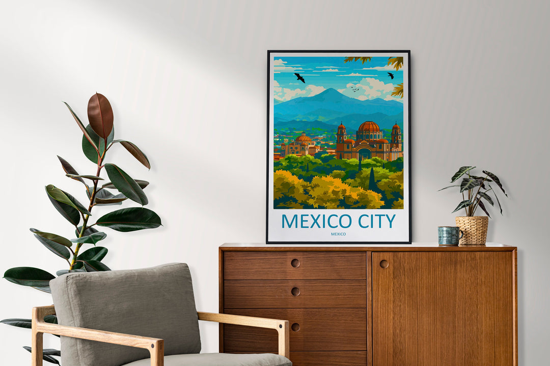 Mexico City Travel Print Wall Art Mexico City Wall Hanging Home Decoration Mexico City Gift Art Lovers Wall Art Print Art Mexico City Print
