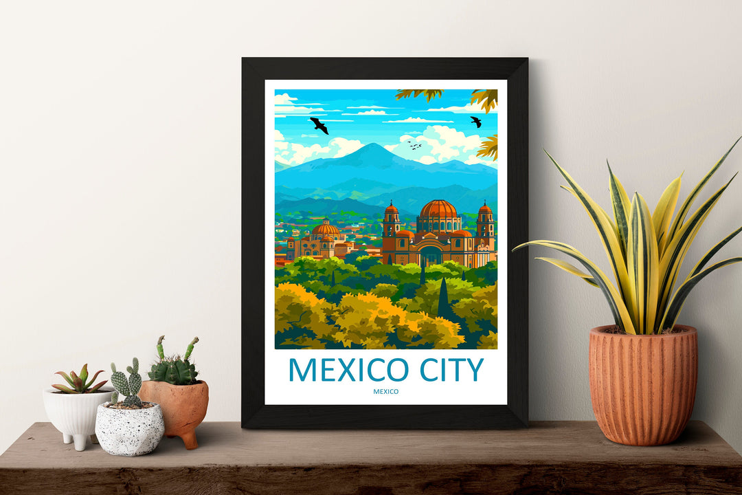 Mexico City Travel Print Wall Art Mexico City Wall Hanging Home Decoration Mexico City Gift Art Lovers Wall Art Print Art Mexico City Print