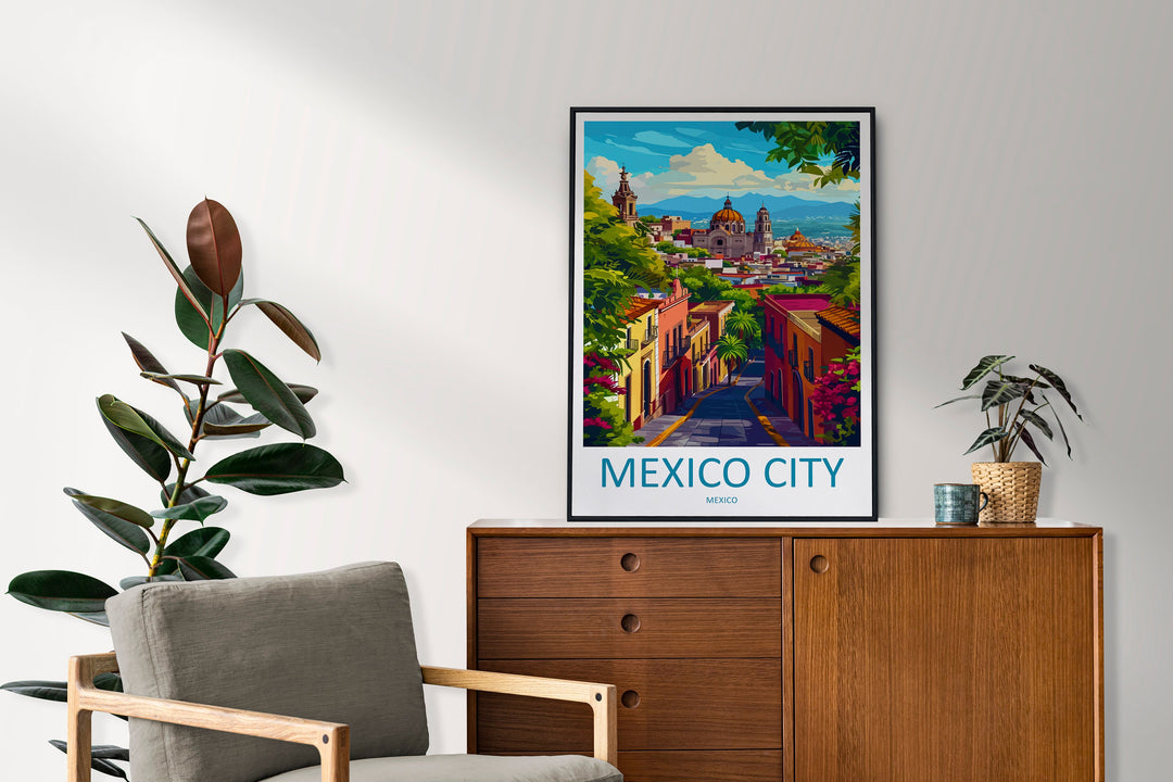 Mexico City Travel Print Wall Art Mexico City Wall Hanging Home Decoration Mexico City Gift Art Lovers Wall Art Print Art Mexico City Print