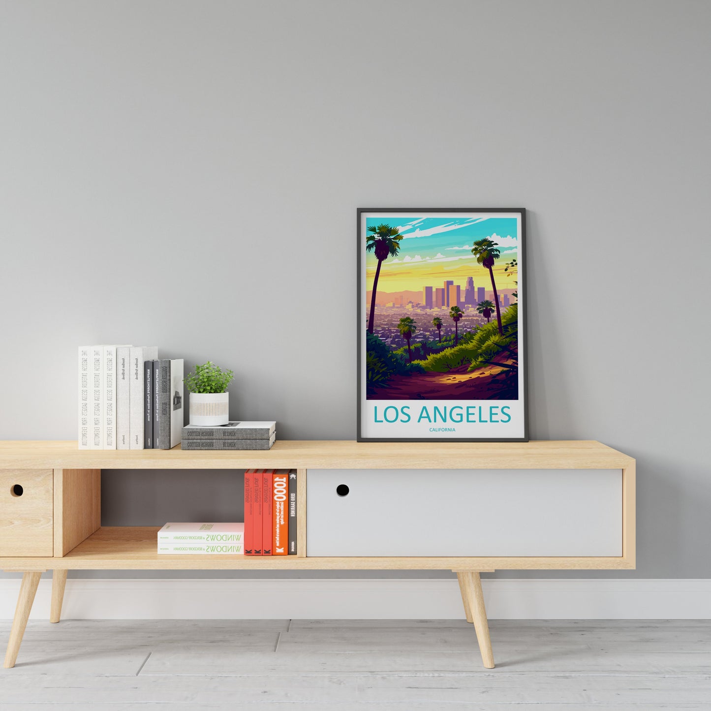 Los Angeles Travel Print Wall Art Los Angeles Wall Hanging Home Décor Los Angeles Gift Art Lovers California Art Lover Gift Los Angeles Deco