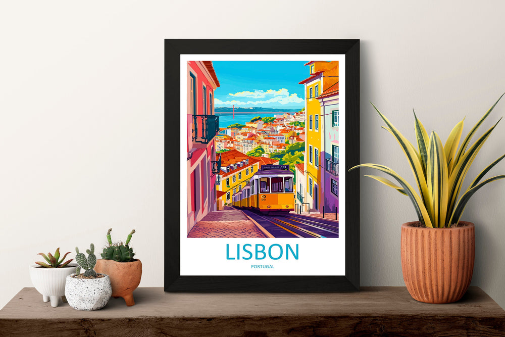 Lisbon Travel Print Wall Art Lisbon Wall Hanging Home Décor Lisbon Gift Art Lovers Portugal Art Lover Gift Lisbon Poster
