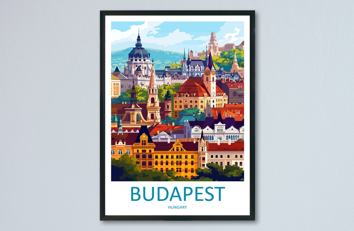 Budapest Travel Print Wall Art Budapest Wall Hanging Home Décor Budapest Gift Art Lovers Hungary Art Lover Gift Budapest Wall Décor