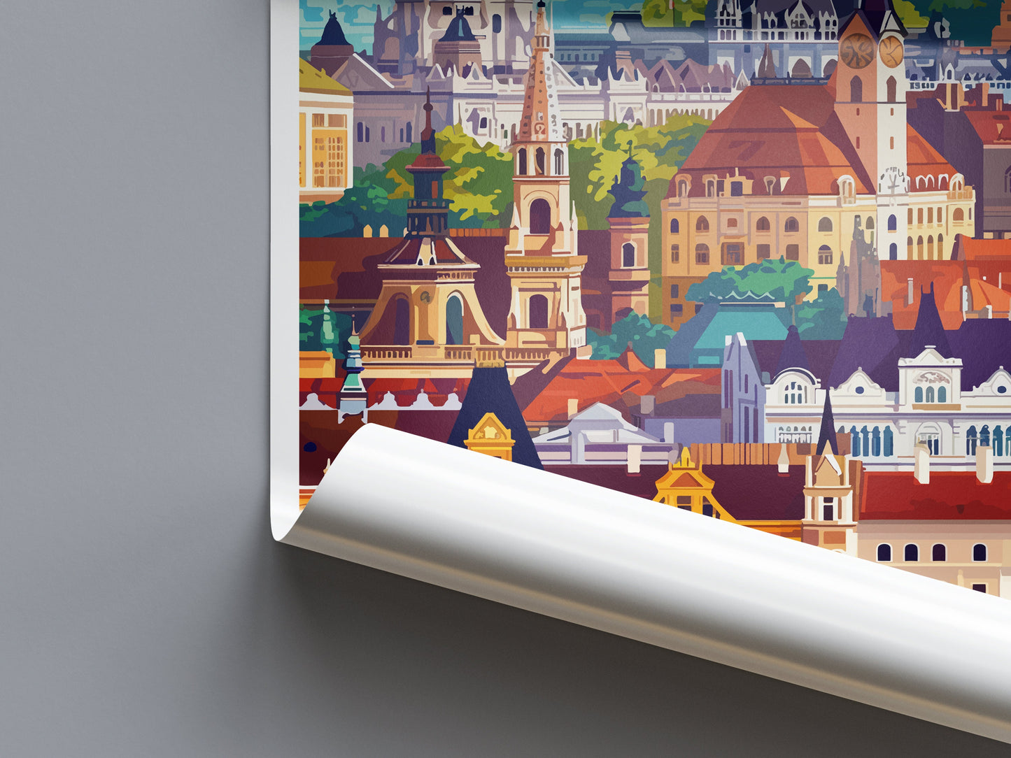 Budapest Travel Print Wall Art Budapest Wall Hanging Home Décor Budapest Gift Art Lovers Hungary Art Lover Gift Budapest Wall Décor