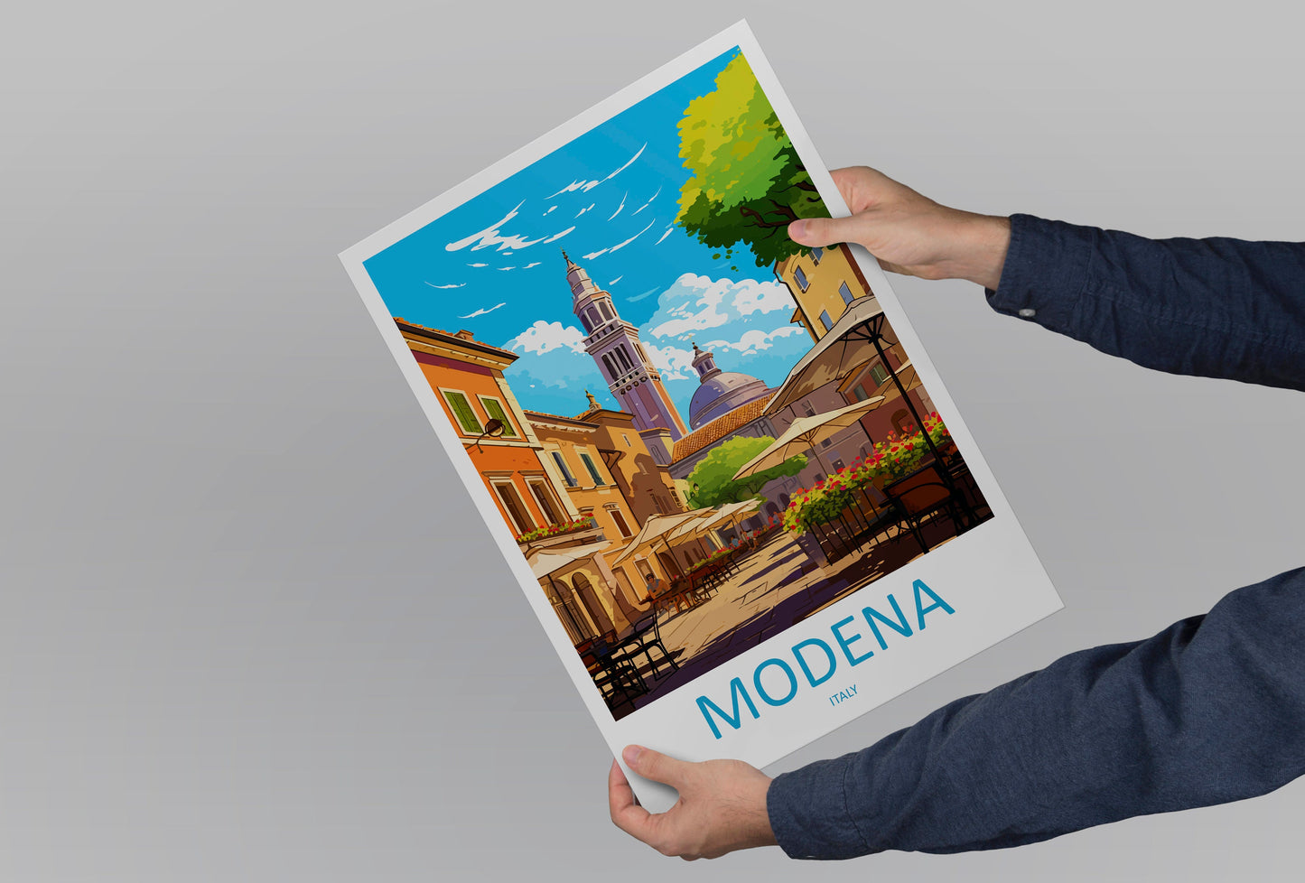 Modena Travel Print Wall Art Modena Wall Hanging Home Décor Modena Gift Art Lovers Italy Art Lover Gift Modena Print Modena Travel Gift Art