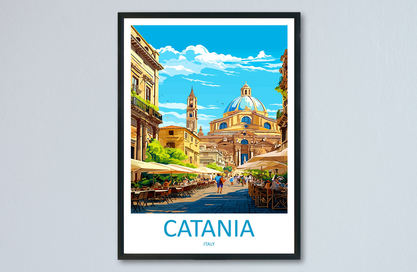 Catania Travel Print Wall Art Catania Italy Wall Hanging Home Decoration Catania Gift Art Lovers Wall Art Print Catania Italy