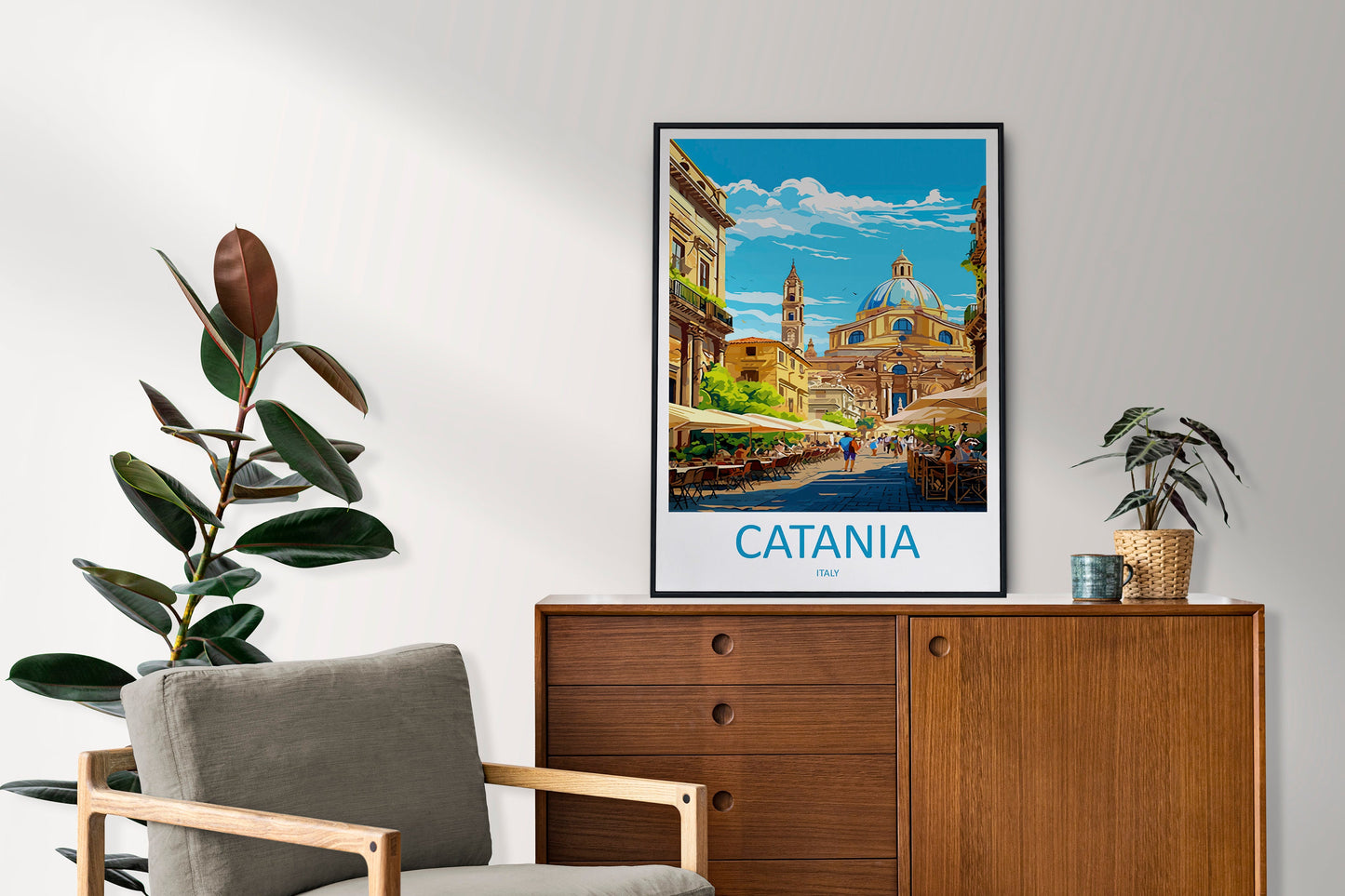 Catania Travel Print Wall Art Catania Italy Wall Hanging Home Decoration Catania Gift Art Lovers Wall Art Print Catania Italy