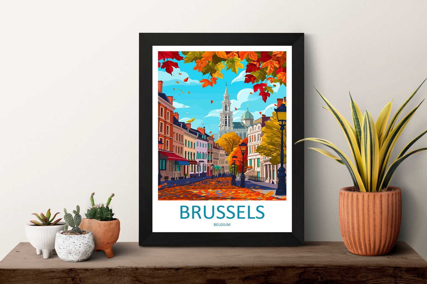 Brussels Travel Print Wall Art Brussels Wall Hanging Home Décor Brussels Gift Art Lovers Belgium Art Lover Gift Brussels Wall Décor