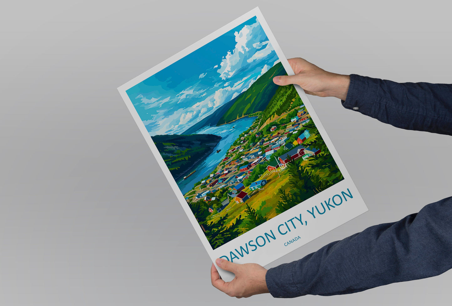Dawson City Travel Print Wall Art Dawson City Wall Hanging Home Décor Dawson City Gift Art Lovers Canada Art Lover Gift