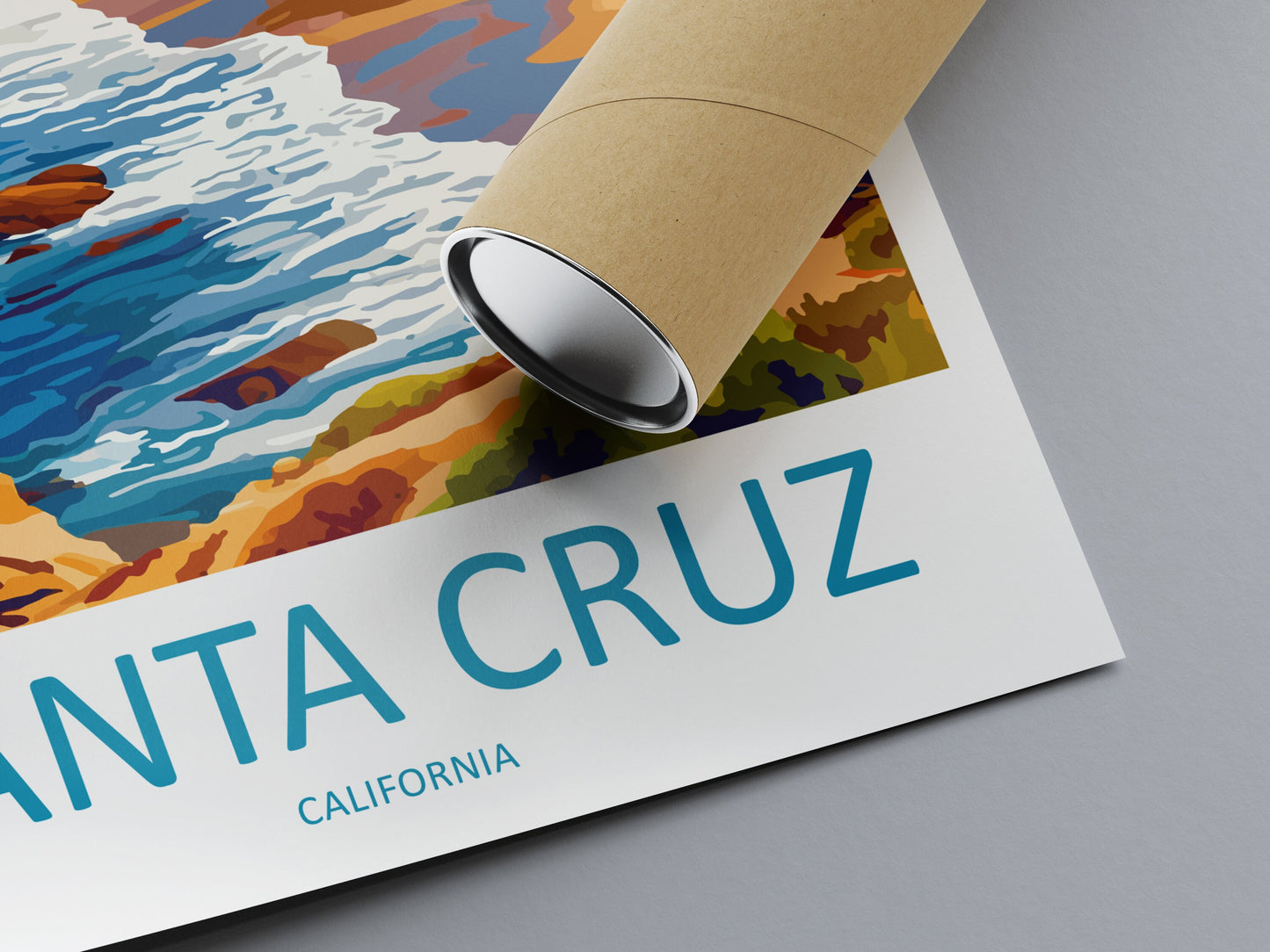 Santa Cruz Travel Print Wall Art Santa Cruz Wall Hanging Home Décor Santa Cruz Gift Art Lovers California Art Lover Gift Santa Cruz Poster