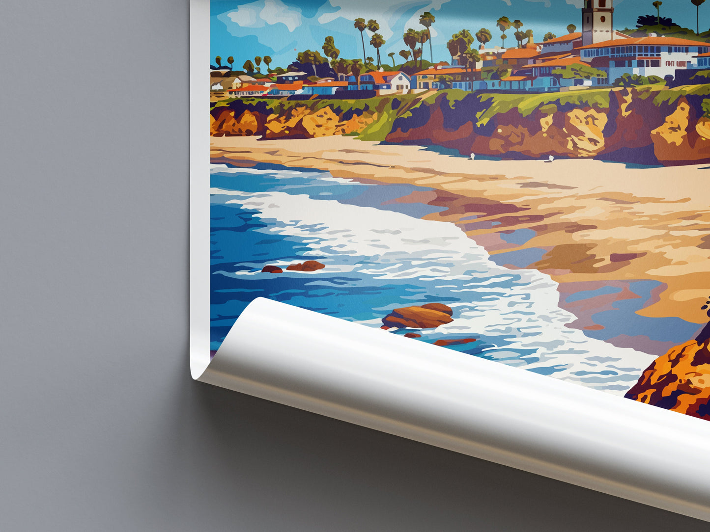 Santa Cruz Travel Print Wall Art Santa Cruz Wall Hanging Home Décor Santa Cruz Gift Art Lovers California Art Lover Gift Santa Cruz Poster