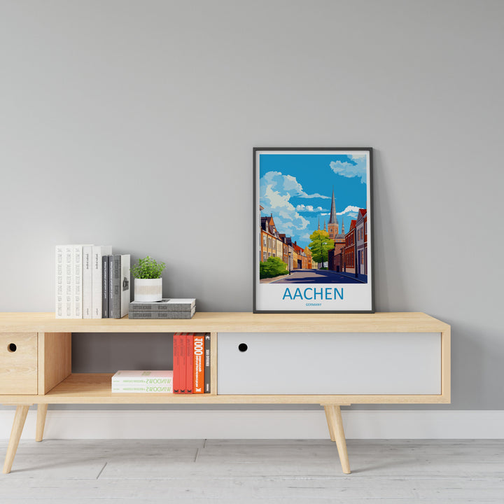 Aachen Travel Print Wall Art Aachen Wall Hanging Home Décor Aachen Gift Art Lovers Germany Art Lover Gift Aachen Art Travel Gift
