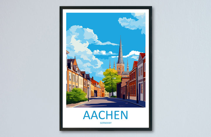 Aachen Travel Print Wall Art Aachen Wall Hanging Home Décor Aachen Gift Art Lovers Germany Art Lover Gift Aachen Art Travel Gift