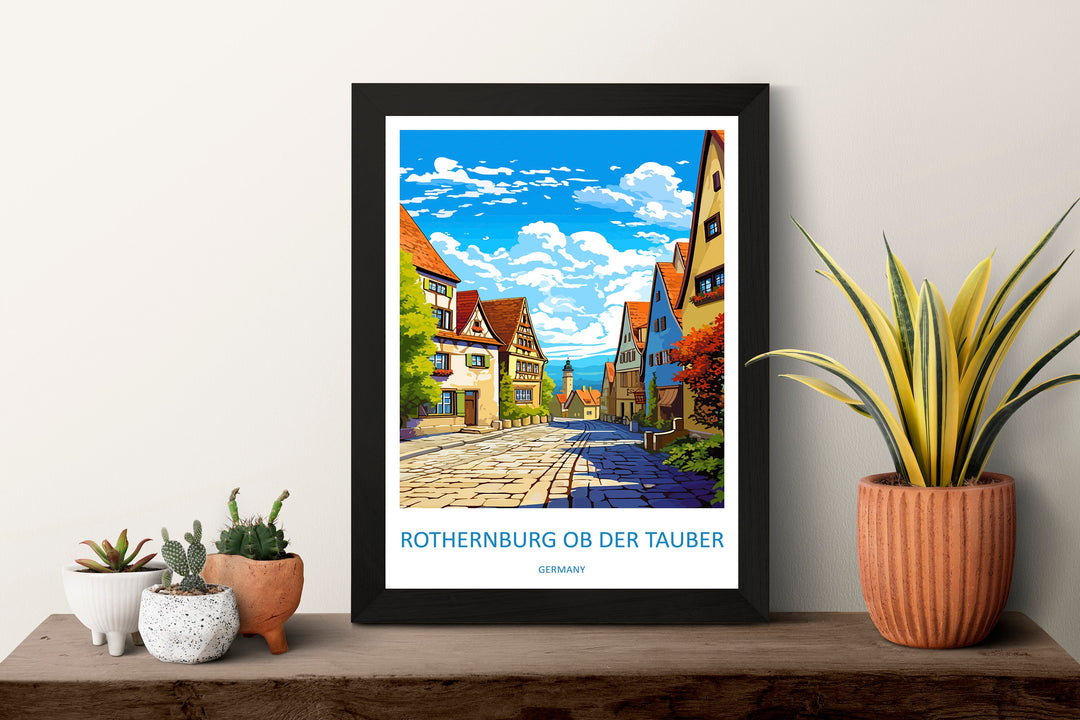 Rothenburg Ob Der Tauber Travel Print Wall Art Rothenburg Ob Der Tauber Wall Hanging Home Décor Rothenburg Ob Der Tauber Gift Art Lovers