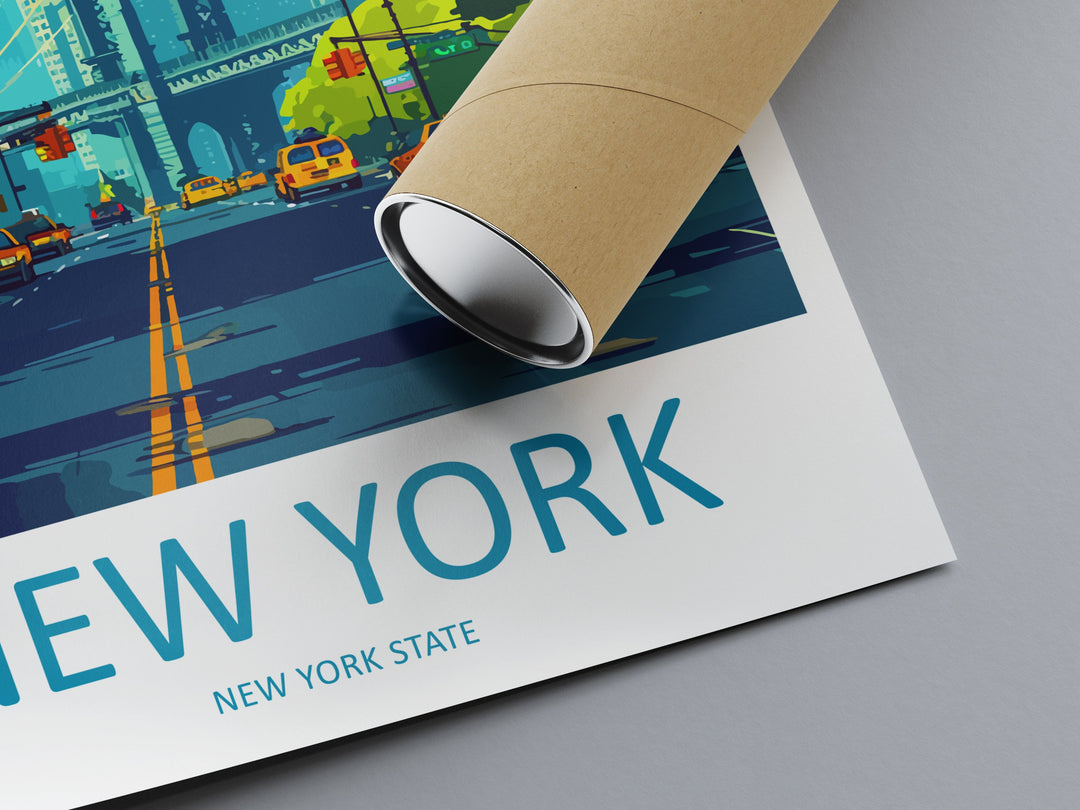 New York Travel Print Wall Art New York Wall Hanging Home Décor New York Gift Art Lovers New York State Art Gift Lover Print