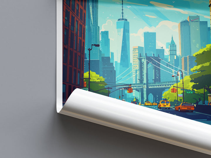 New York Travel Print Wall Art New York Wall Hanging Home Décor New York Gift Art Lovers New York State Art Gift Lover Print