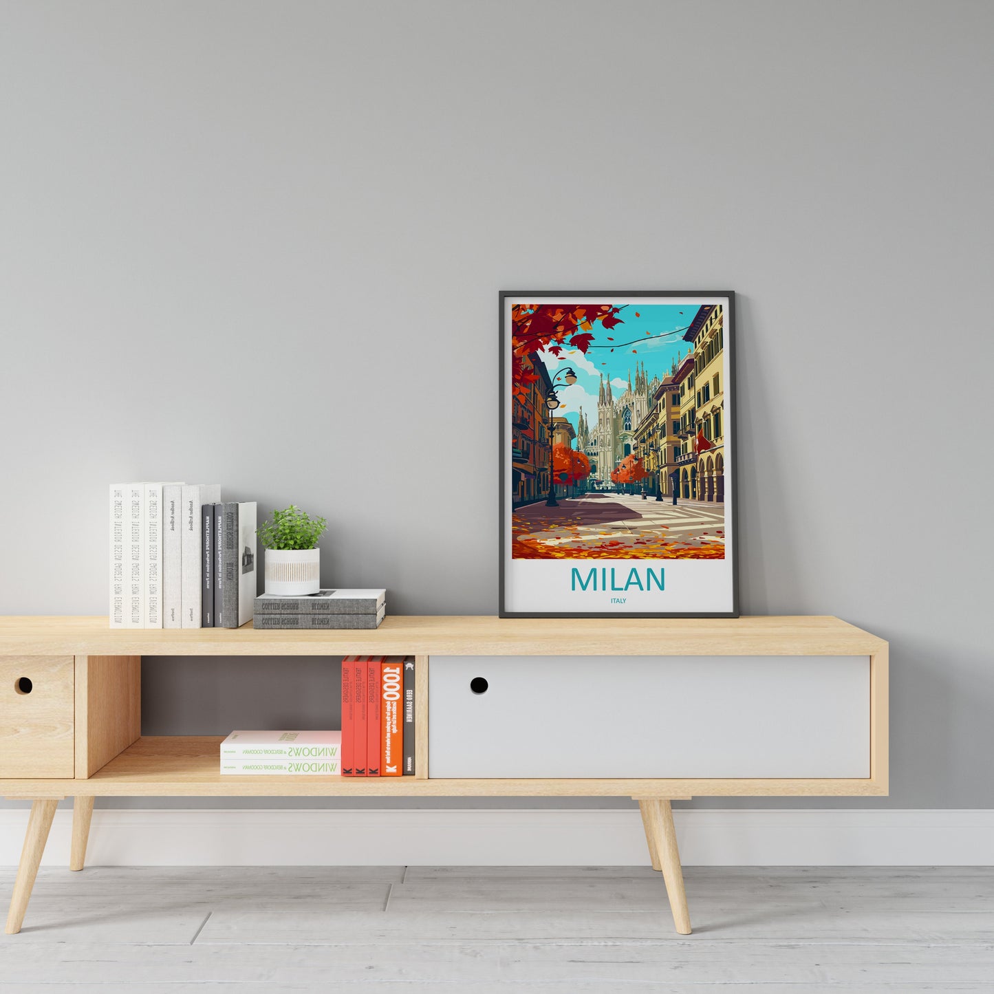 Milan Travel Print Wall Art Milan Wall Hanging Home Décor Milan Gift Art Lovers Spain Art Lover Gift Milan Wall Décor Ibiza Spain Print