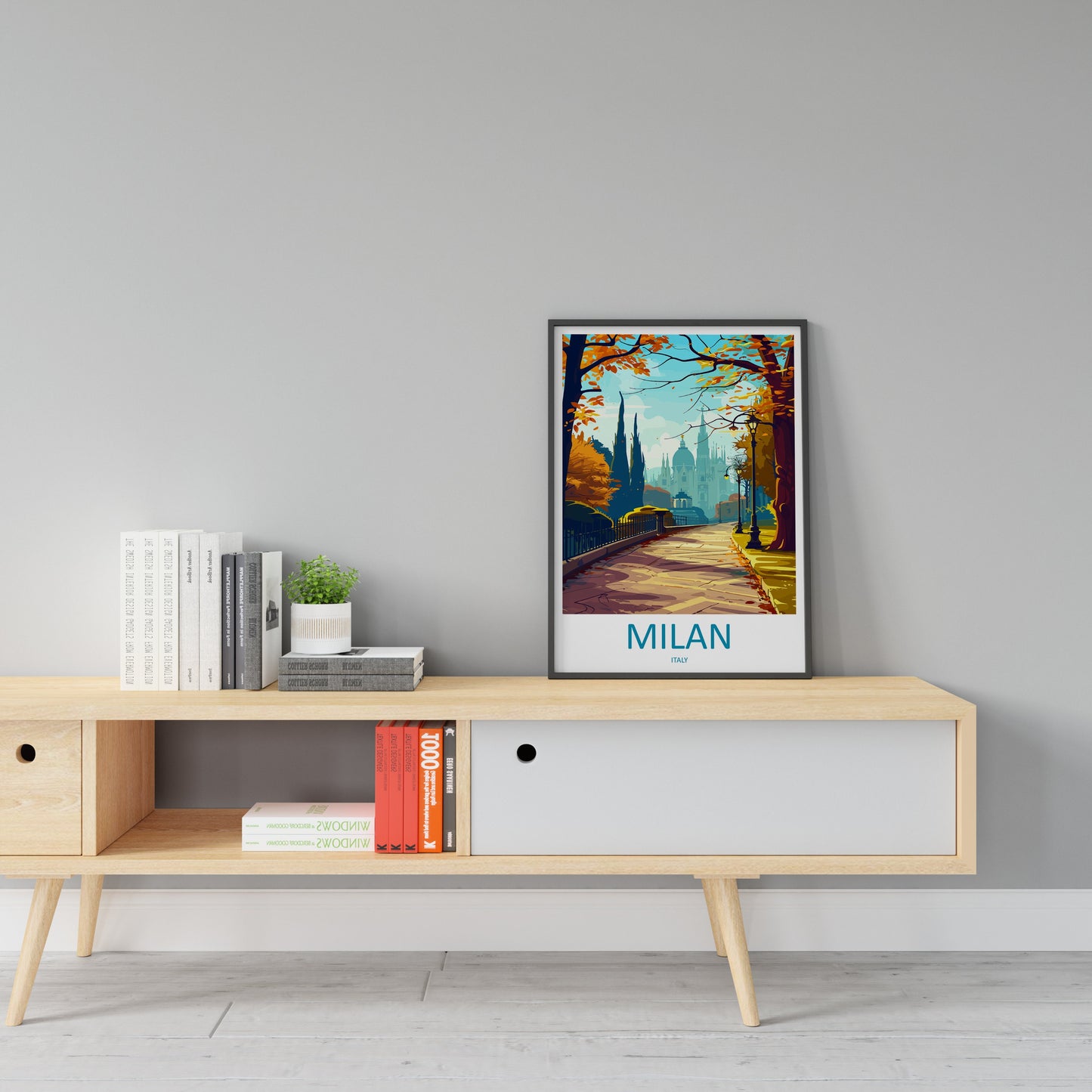 Milan Travel Print Wall Art Milan Wall Hanging Home Décor Milan Gift Art Lovers Spain Art Lover Gift Milan Wall Décor Ibiza Spain Print