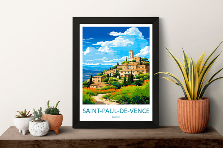 Saint-Paul-De-Vence Travel Print Wall Art Saint-Paul-De-Vence Wall Hanging Home Décor Saint-Paul-De-Vence Gift Art Lovers France Art Lover